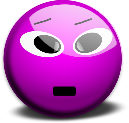 Wektor clipart fioletowy smiley 3