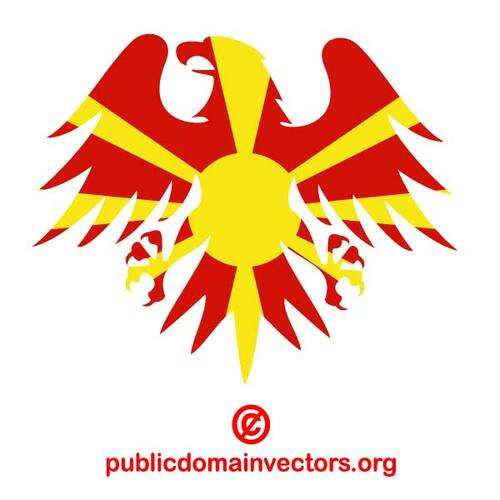 Bandiera macedone in forma di aquila
