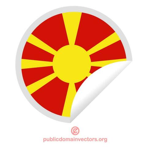 मैसेडोनिया का ध्वज के साथ स्टीकर