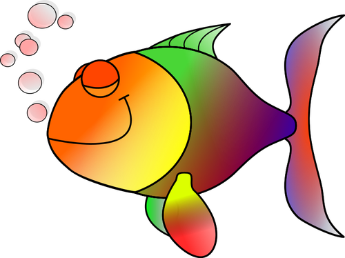 Färgglada sömnig fiskar