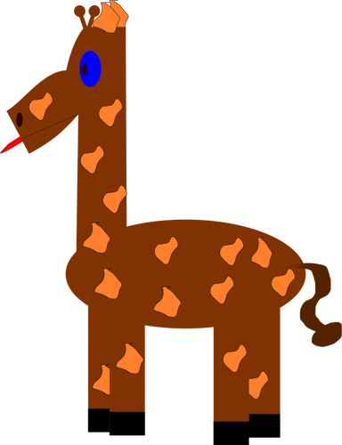 Vector de jirafa divertida