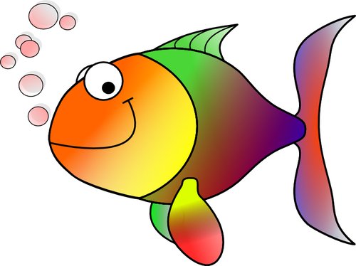 幸せな魚のベクトル図