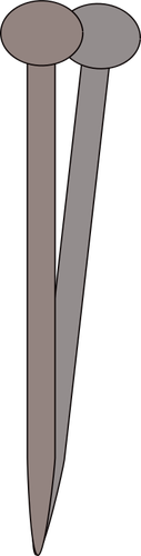 Grafika wektorowa dwa paznokcie
