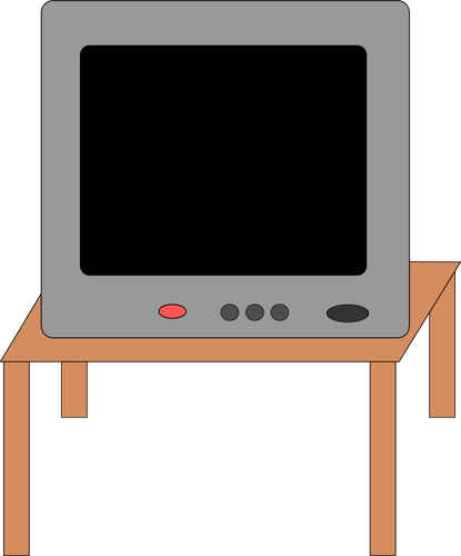 Clip art wektor z odbiornika telewizji