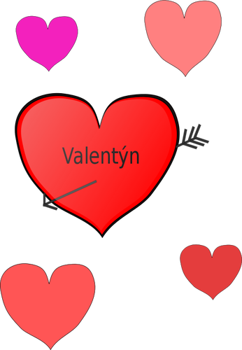 Hari Valentine simbol vektor ilustrasi