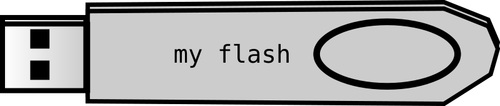 Imagen vectorial de disco flash