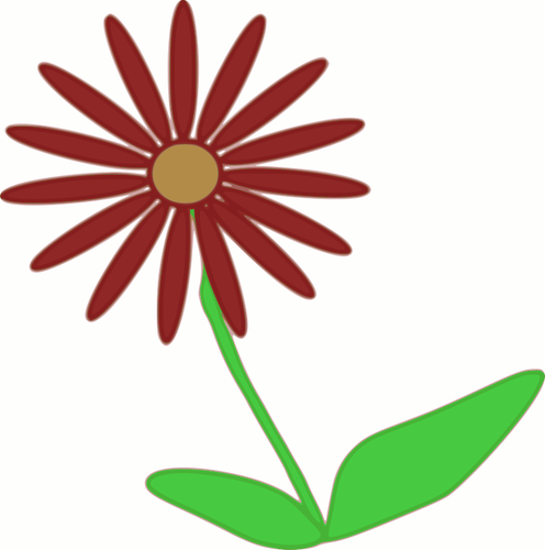 Illustration vectorielle daisy rouge