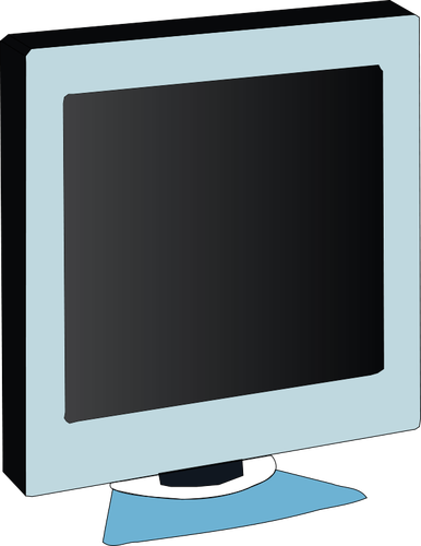 LCD monitor vector clip art