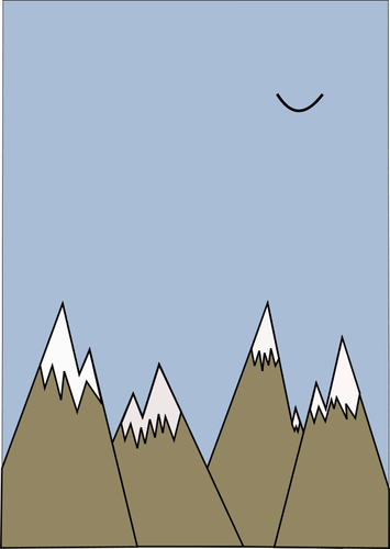 Pegunungan vektor ilustrasi