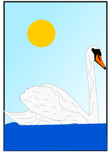 Imagem vetorial de cisne branco
