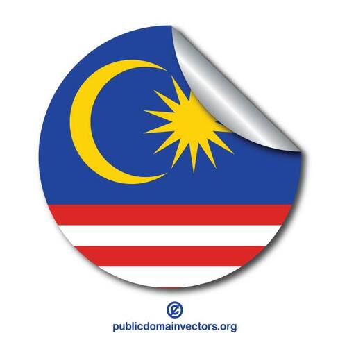 דגל מלזיה מדבקה