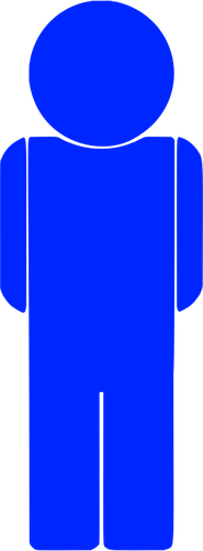 Blauwe mannelijke pictogram