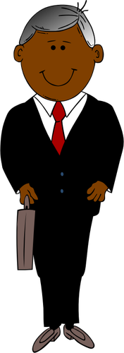 Man in black suit vector clip art