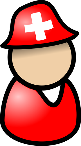 Turista suizo avatar vector de la imagen