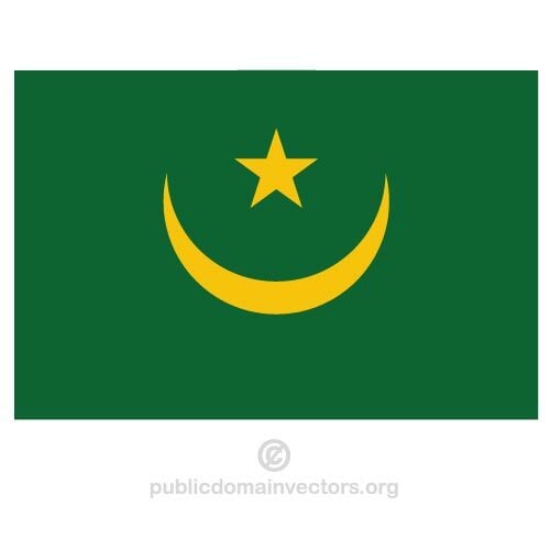 Bandera de Mauritania vector