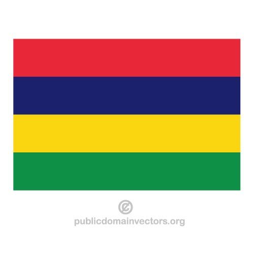 Vector bandera de Mauricio