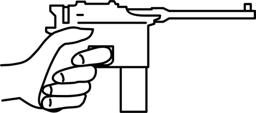 Grafika wektorowa pistolet Mauser