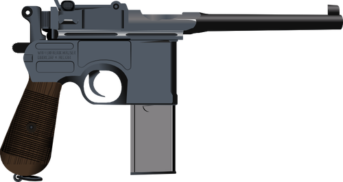 Immagine vettoriale di pistola Mauser C96