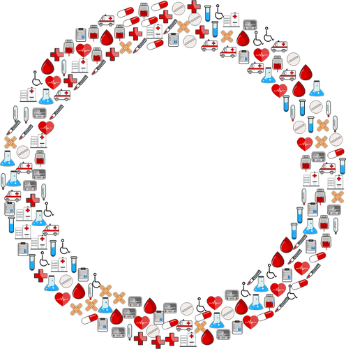 Medical icons circle image