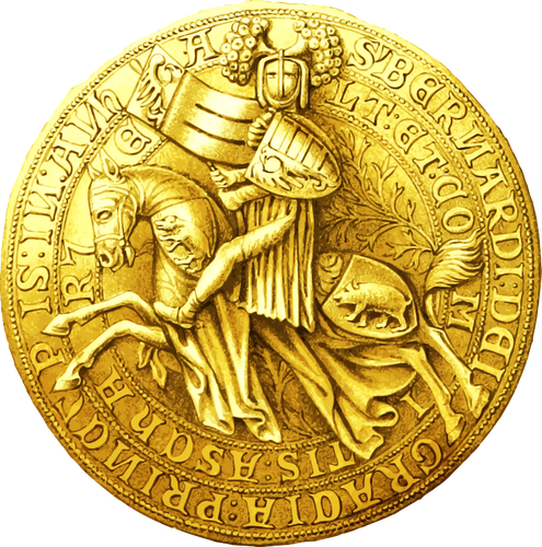 Conception de pièce de monnaie médiévale