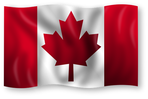 Dibujo vectorial de bandera canadiense