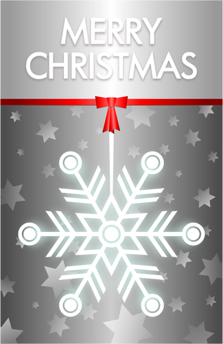 Vectorillustratie van grijze thema Merry Christmas card