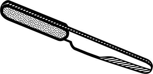 Tegning av flekkete håndtak kniv
