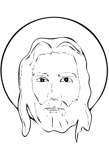 Kristuksen kasvot lyijykynäpiirustus