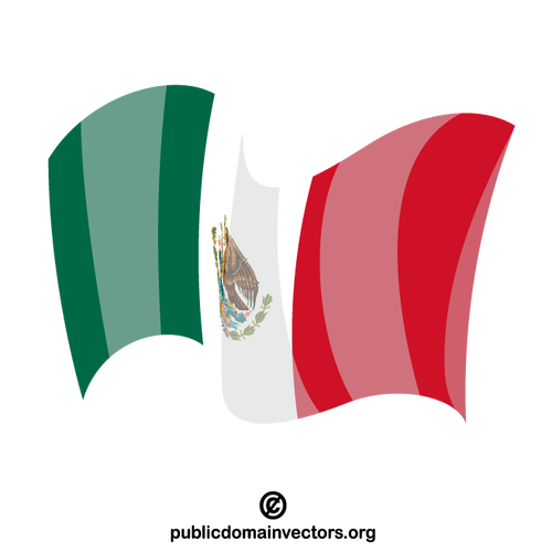 Meksikon osavaltion lippu heiluttaa