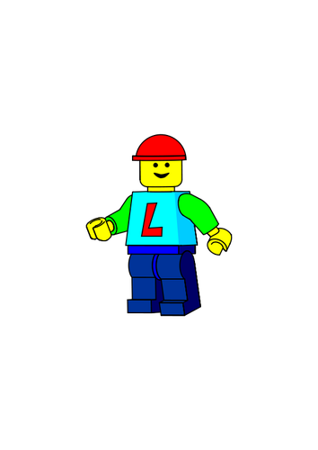 En Lego minifigur vektorgrafikken