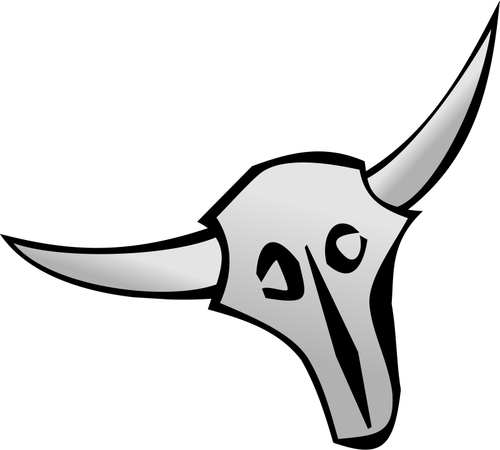 Crâne de bovin minimaliste