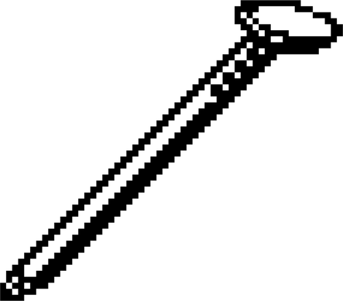 Черный и белый гвоздь векторное изображение