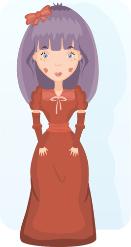 Викторианской девушка векторное изображение