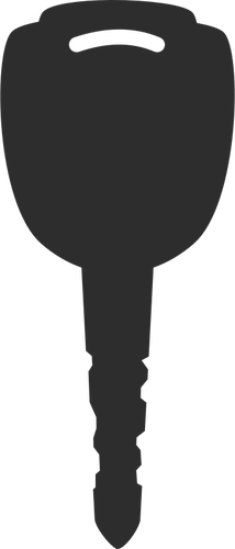 בתמונה וקטורית של מפתח דלת הרכב צללית שחורה