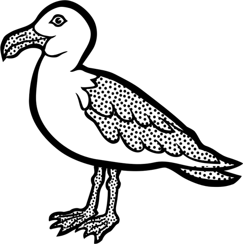 Desenho de gaivota irregular
