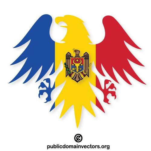 Cimier avec le drapeau de la Moldavie