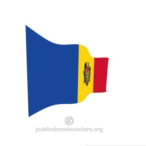 Wellig Flagge Moldawiens