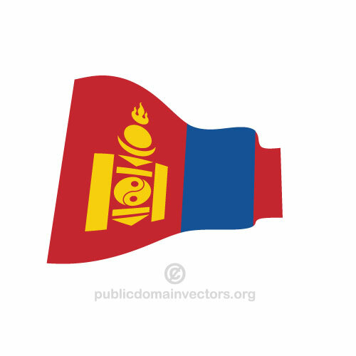 Bandeira ondulada da Mongólia