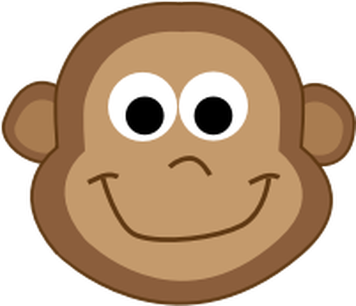 Desenho de bebê de macaco dos desenhos animados vetorial