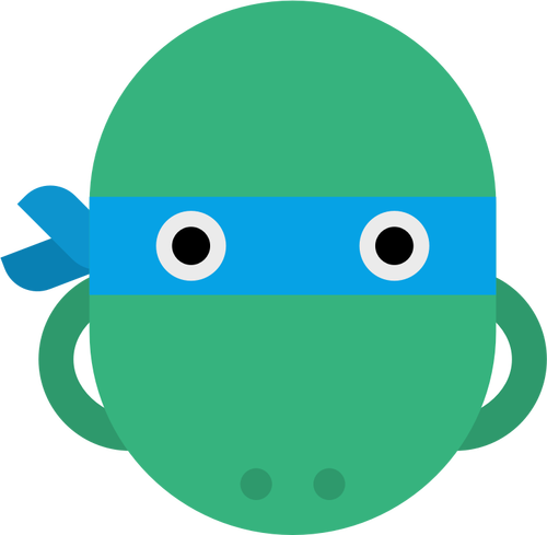 Testa di tartaruga ninja