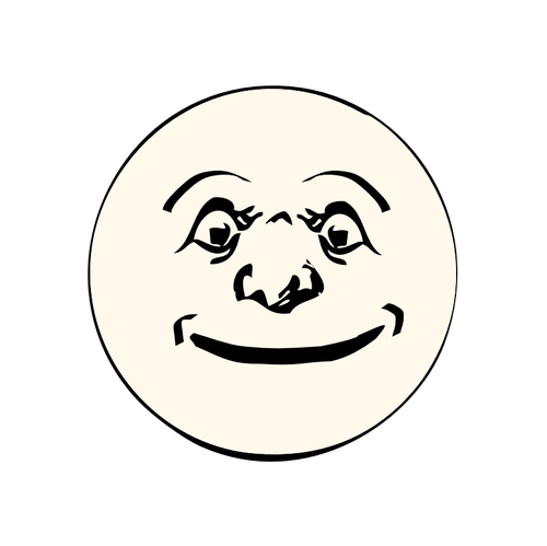 Happy moon vektorbild