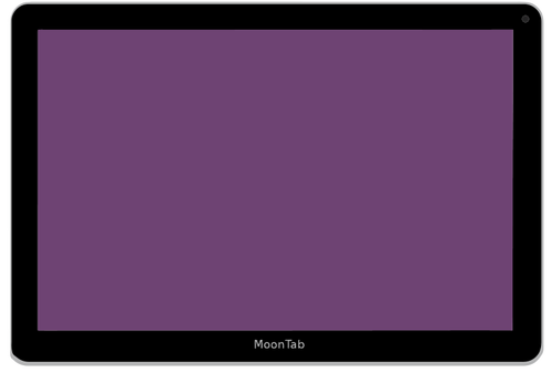 Moontab tablet PC vectorillustratie