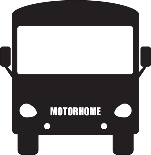 ClipArt vettoriale silhouette di Motorhome