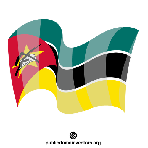 Nationalflagge des Staates Mosambik