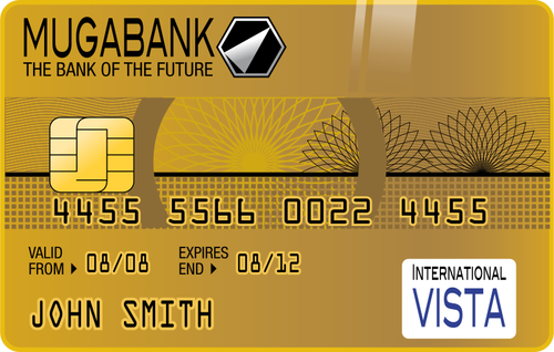 Gouden creditcard Vector