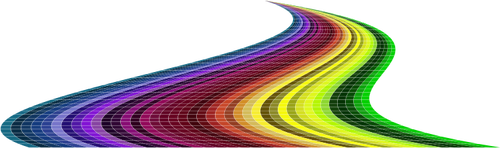 Multi färgade brick road vektorbild