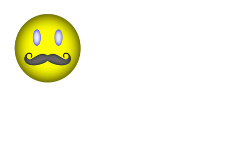 Smiley mit Schnurrbart-Vektor-Bild