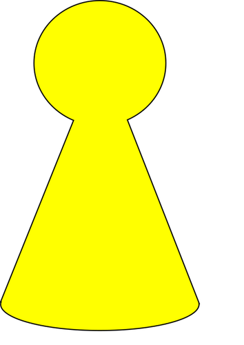 Gelbe Schachfigur