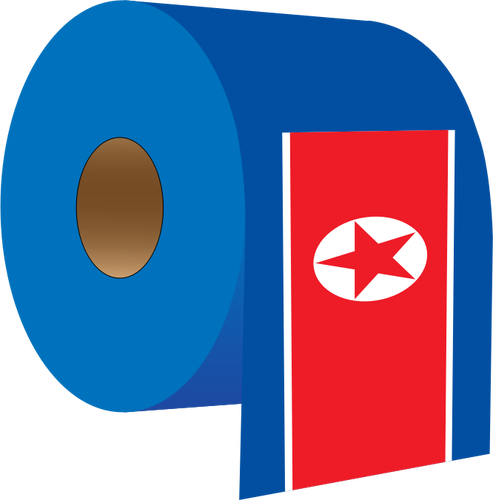 Pohjois-Korean oma wc-tietullivektorigrafiikka