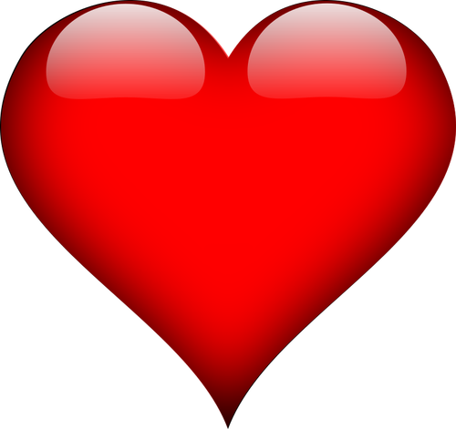 Coração vermelho clip arte gráfica